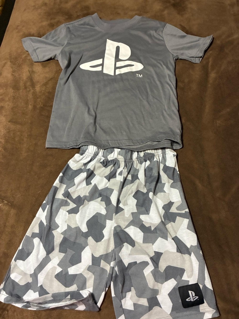 Sony Kids Gray Logo short set boys size 8